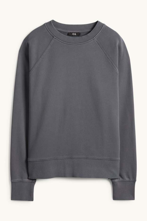 Femei - Bluză de molton  - gri închis