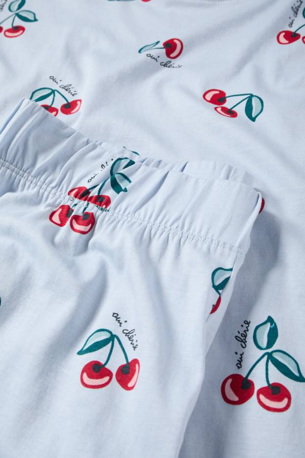 Dona - Pijama - estampat - blau clar