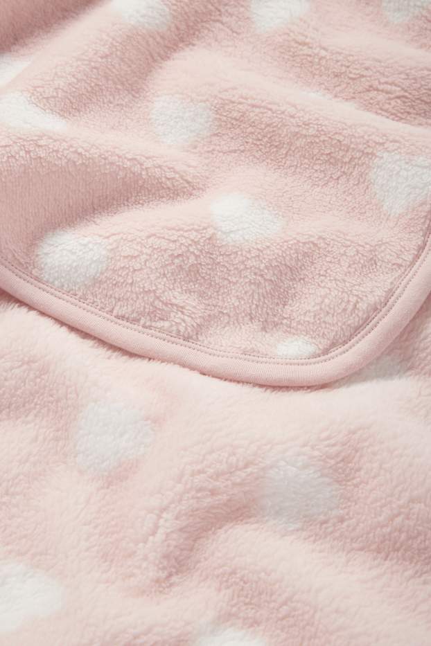 Baby Girls - Heart - baby blanket - 100 x 85 cm - rose