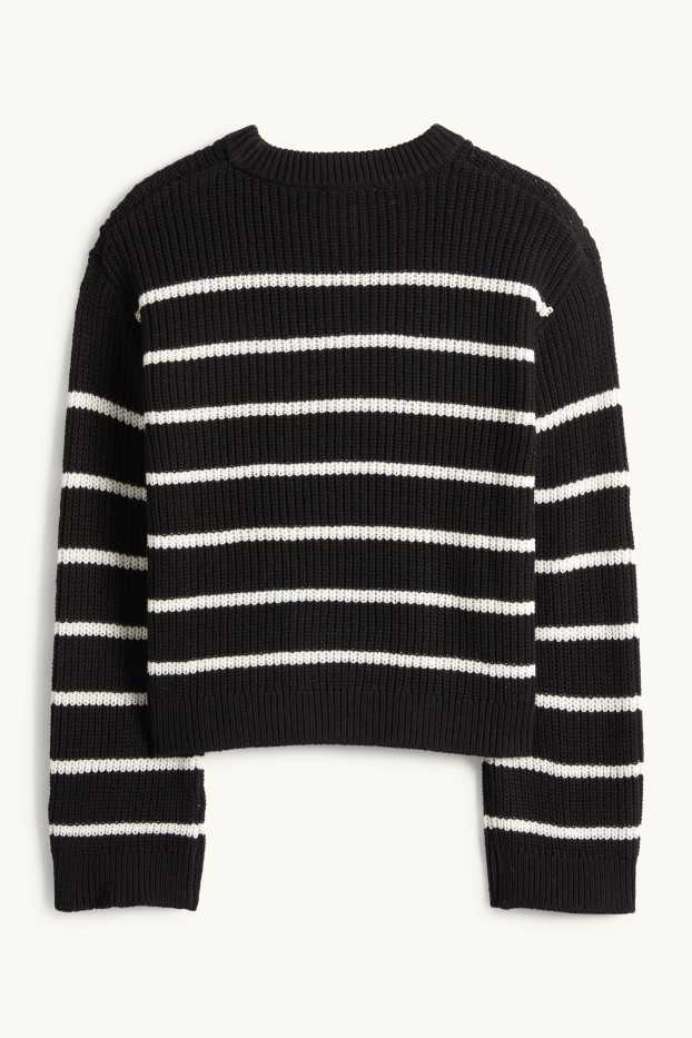 Nena - Jersei - acanalat - de ratlles - negre/blanc