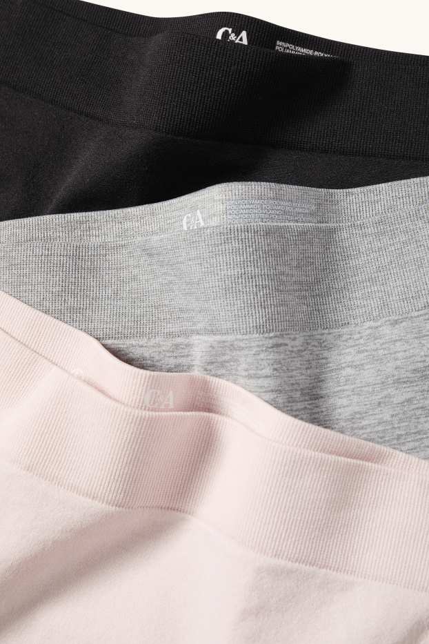 Femmes - Lot de 3 - shortys - gris / rose