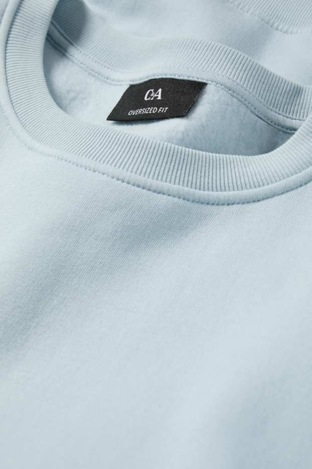 Pánské - Oversized mikina - světle modrá