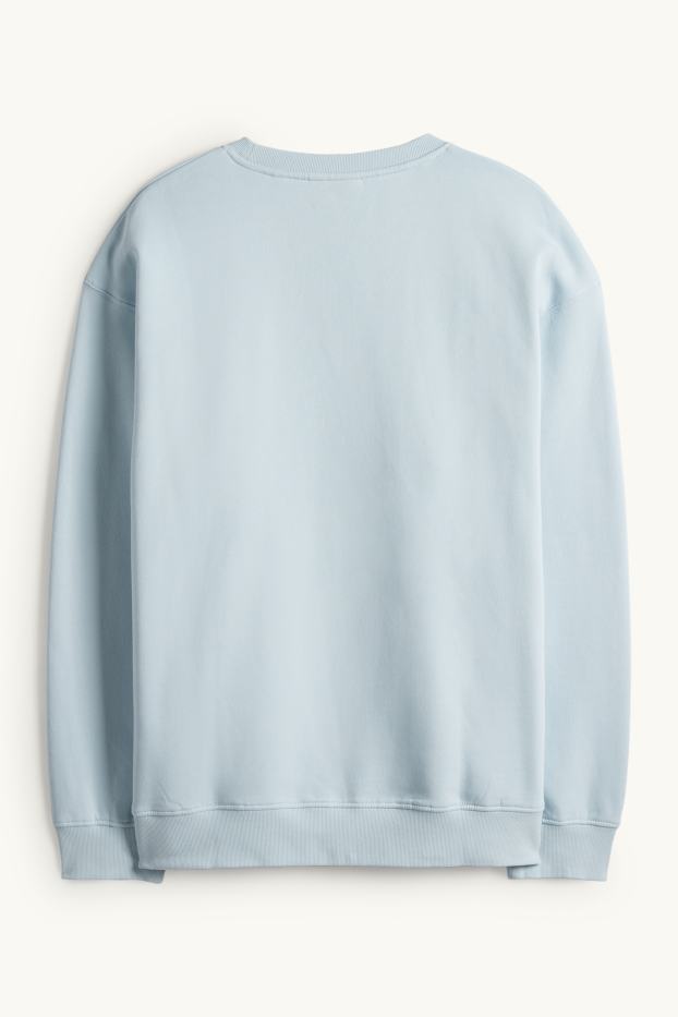 Pánské - Oversized mikina - světle modrá