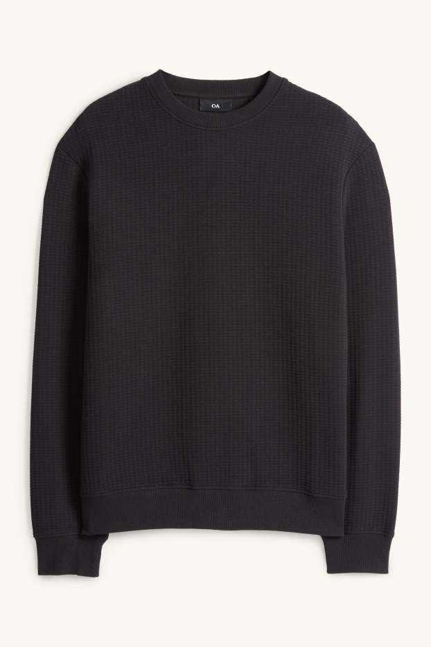 Home - Dessuadora - texturada - negre