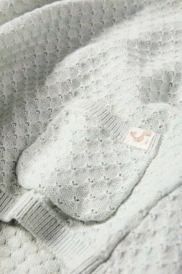 Unisex - Zeehond - babytrui - met structuur - mintgroen