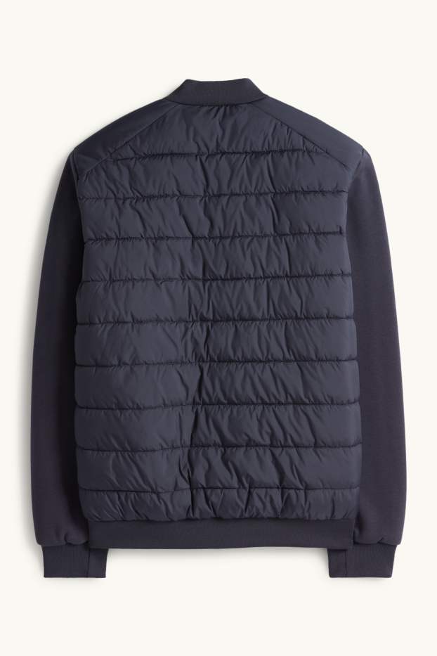 Pánské - Prošívaná bunda - tmavomodrá