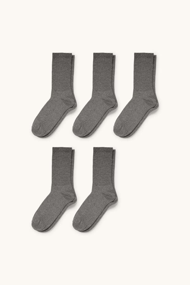 Herren - Multipack 5er - Tennissocken - grau