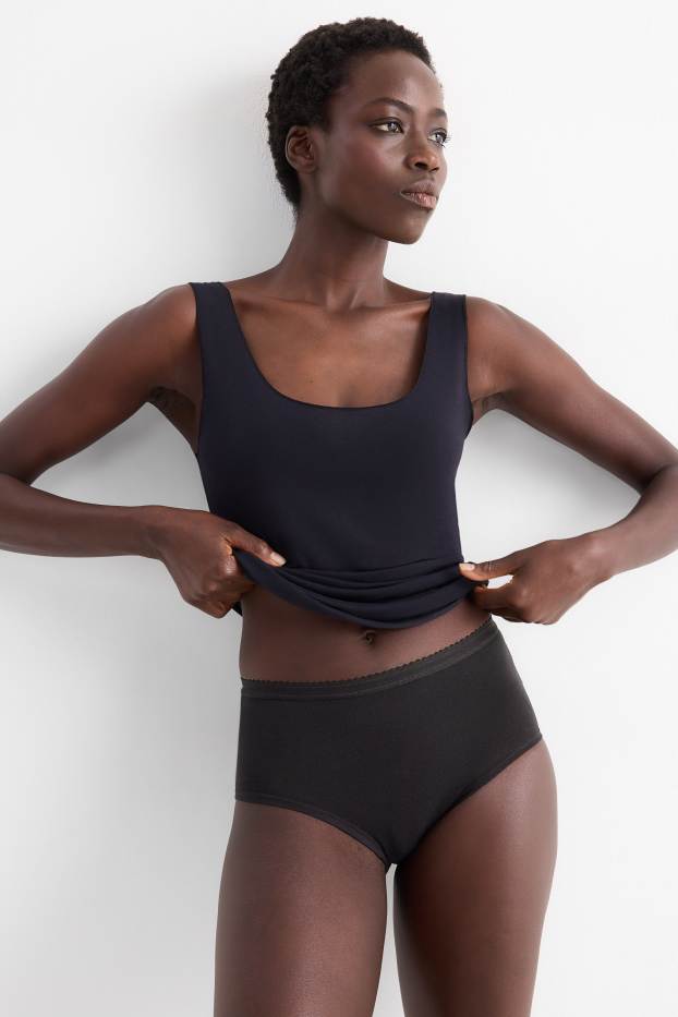 Donna - Confezione da 3 - slip - nero