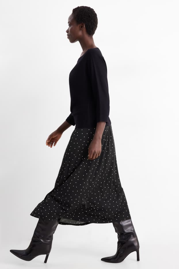 Femmes - Jupe - à pois - noir