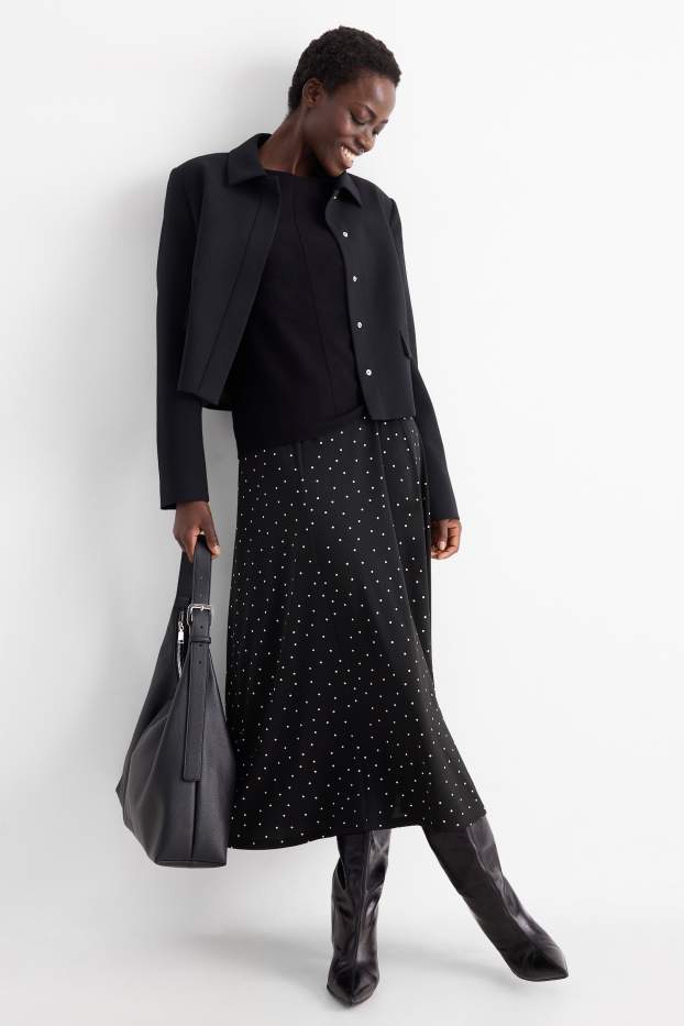 Femmes - Jupe - à pois - noir