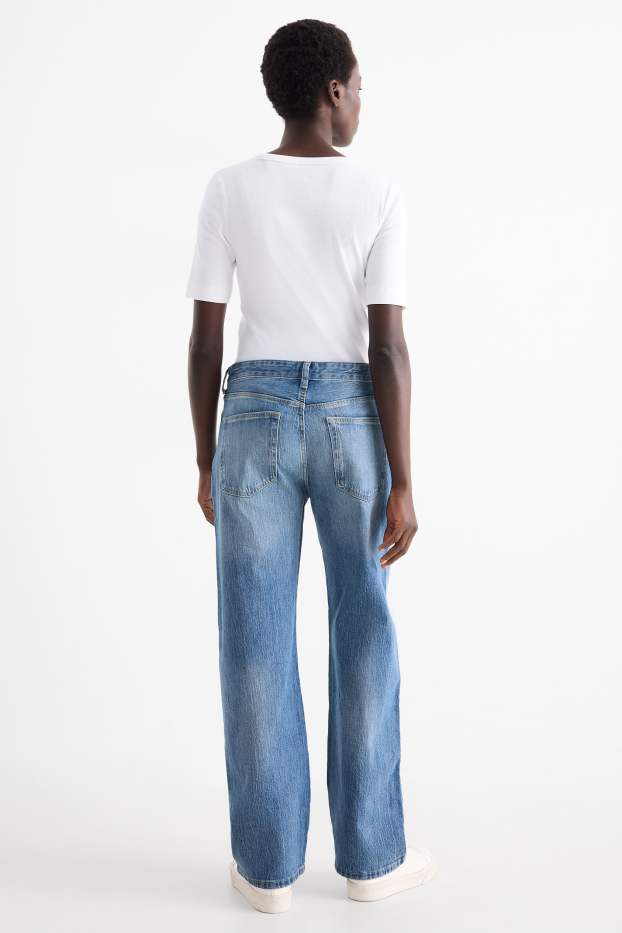 Dámské - Straight jeans - high waist - LYCRA® - džíny - světle modré