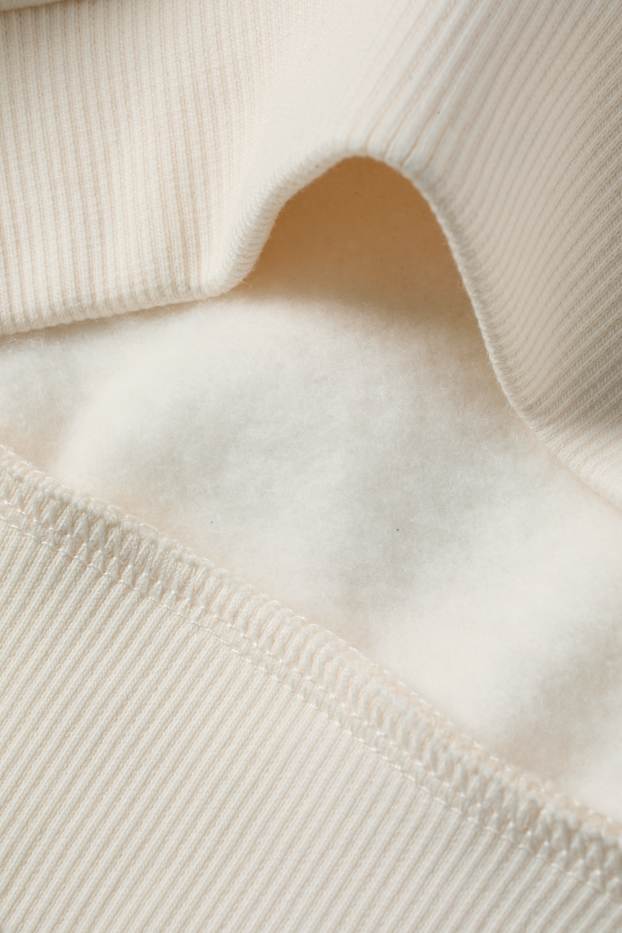 Enfants filles - Nœuds - ensemble - sweat, pantalon de toile et sac - 3 pièces - blanc crème