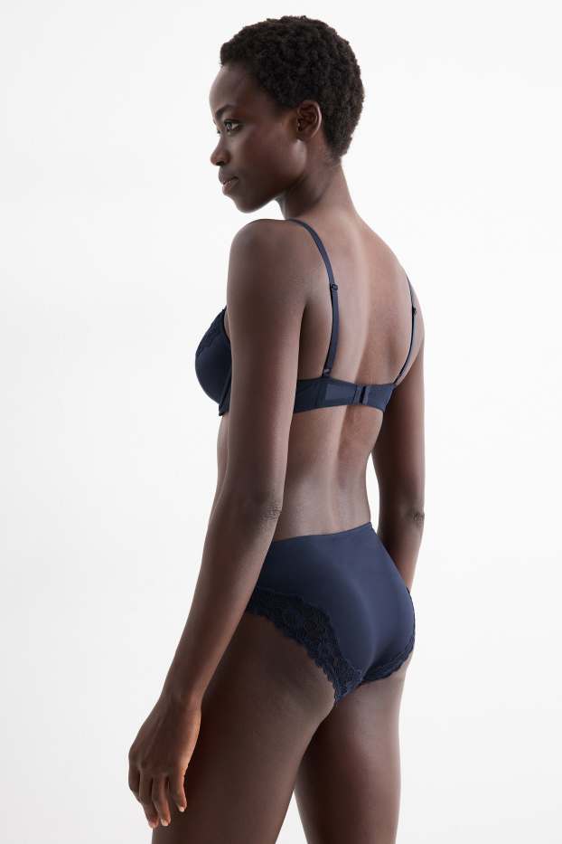Femmes - Soutien-gorge à armature - DEMI - ampliforme - bleu foncé