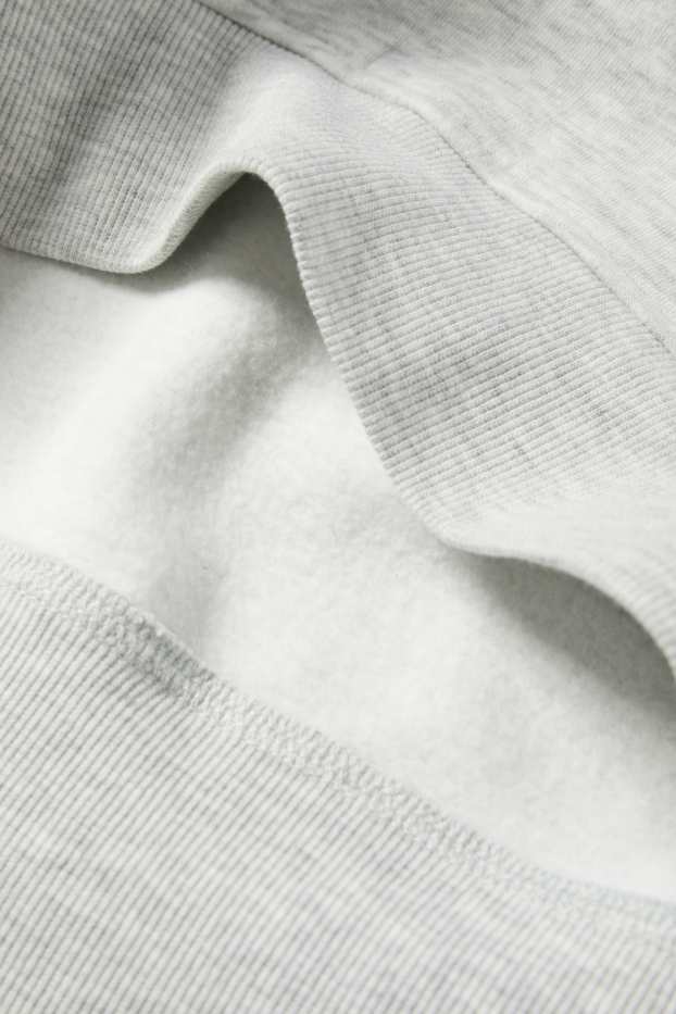 Hommes - Sweat à capuche oversize - gris clair chiné