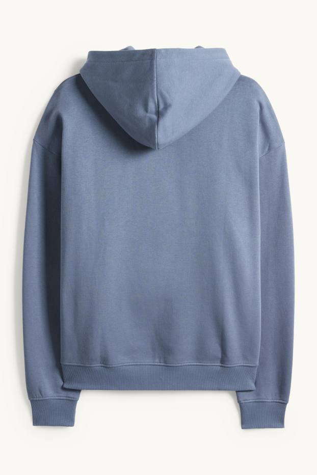 Home - Dessuadora oversized amb caputxa - blau