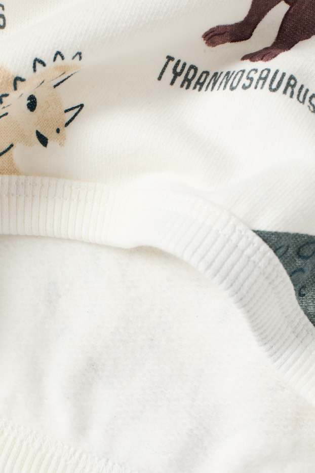 Baby Buben - Dino - Baby-Outfit - 2 teilig - weiß / blau