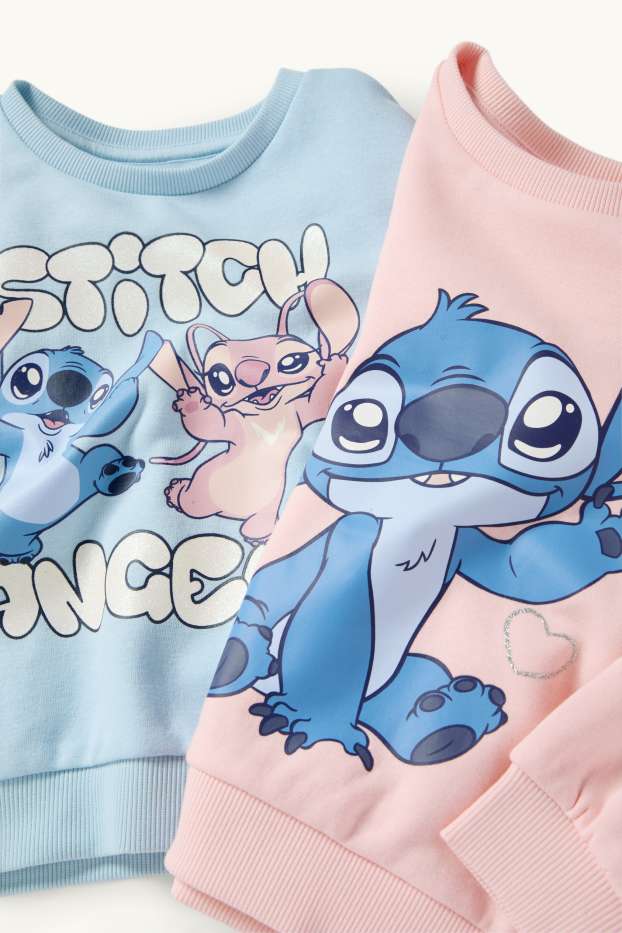Kinder Mädchen - Multipack 2er - Lilo & Stitch - Sweatshirt - rosa / blau