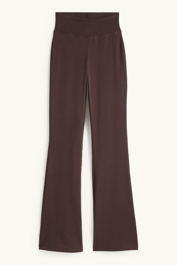 Dames - Flared legging - donkerbruin