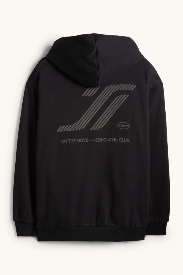 Heren - Hoodie - zwart