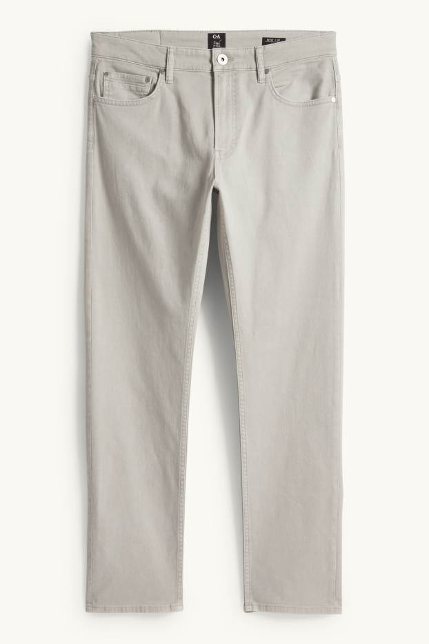 Men - Trousers - slim fit - LYCRA® - light gray