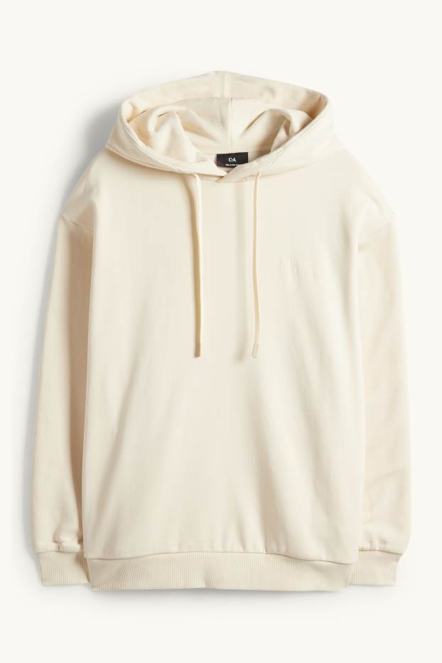 Heren - Hoodie - licht beige