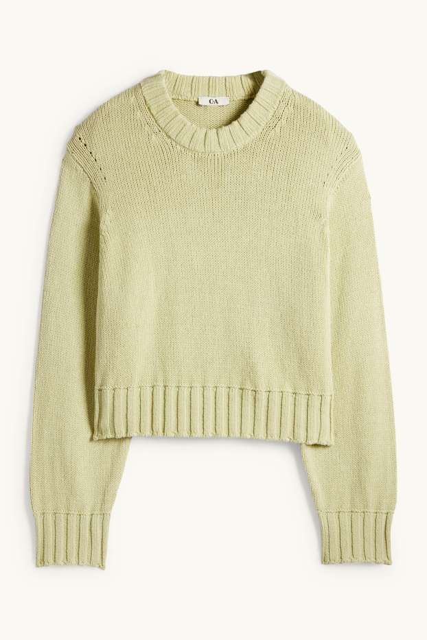 Damen - Pullover - hellgrün