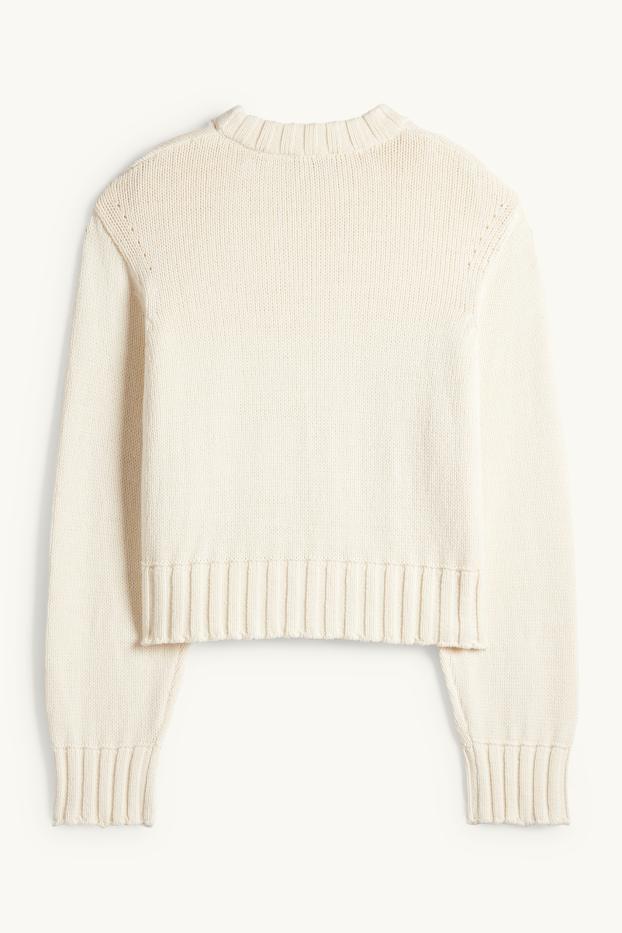 Donna - Maglione - bianco crema