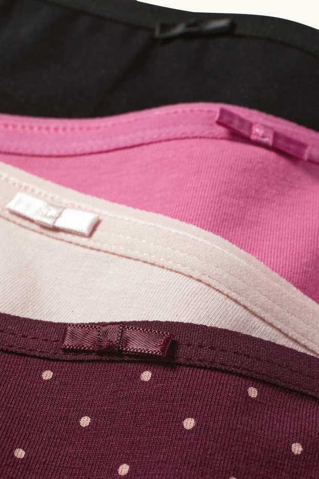 Donna - Confezione da 4 - slip - rosso scuro