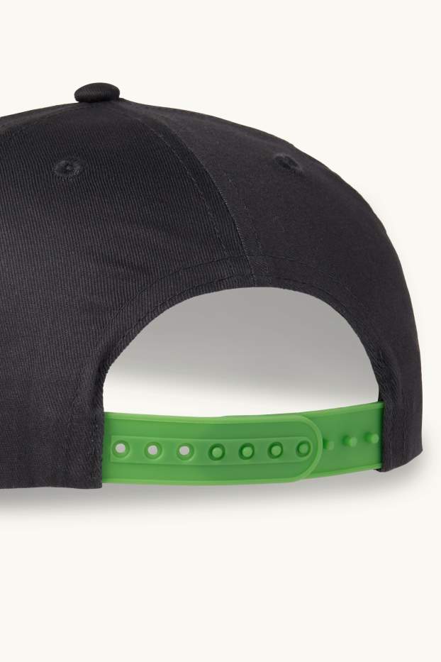 Enfants garçons - Minecraft - casquette de baseball - gris foncé