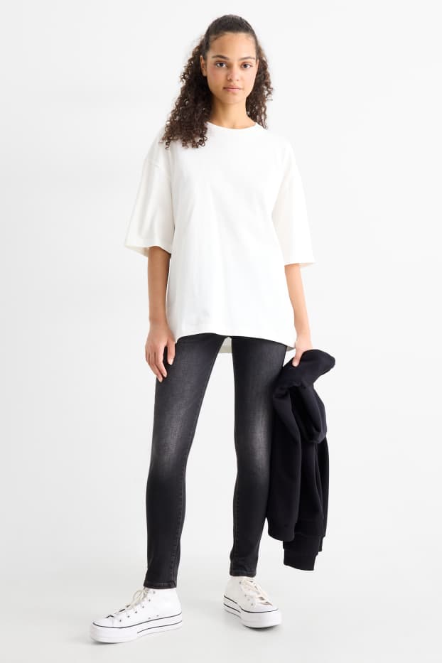 Femmes - Skinny jean - low waist - LYCRA® - jean gris foncé