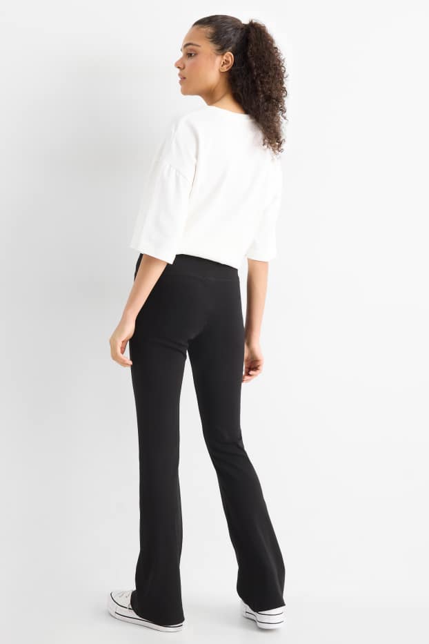 Donna - Leggings svasati - nero
