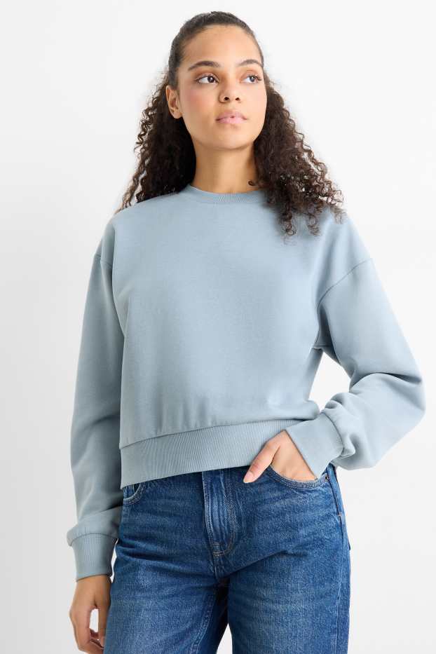 Damen - Sweatshirt - hellblau
