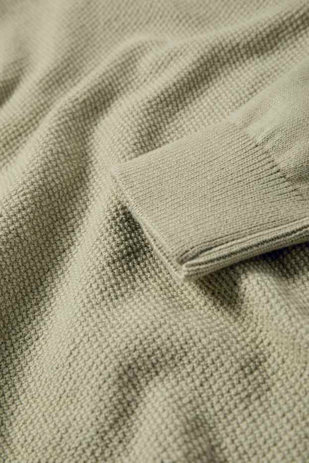 Kinder Buben - Pullover - strukturiert - hellgrün