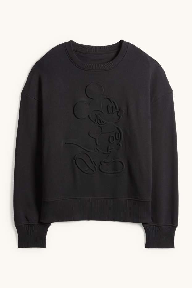 Damen - Sweatshirt - Micky Maus - schwarz