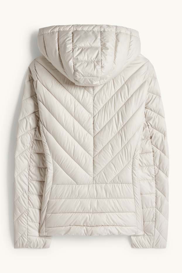 Dona - Jaqueta embuatada amb caputxa - gris clar