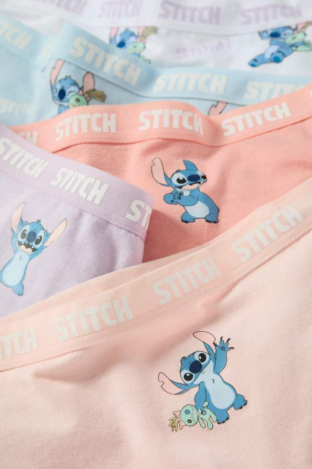 Enfants filles - Lot de 5 - Lilo et Stitch - caleçons - rose