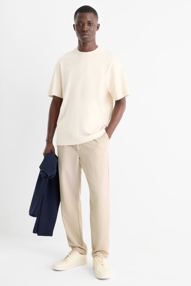 Herren - Chino - Tapered Fit - strukturiert - hellbeige