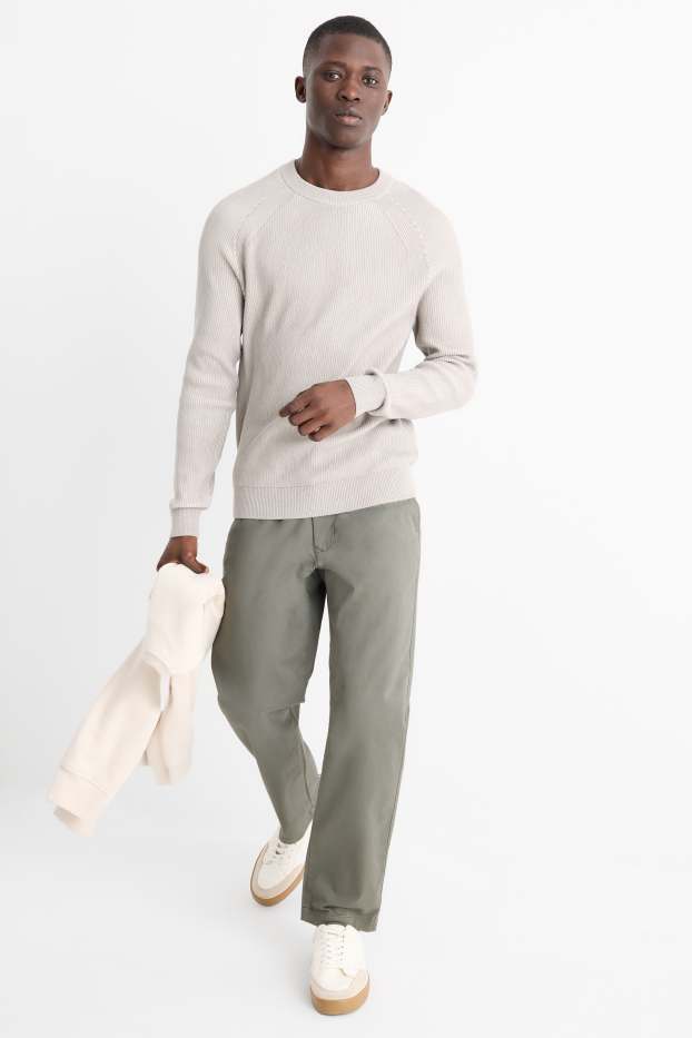 Uomo - Pantaloni chino - regular fit - verde chiaro