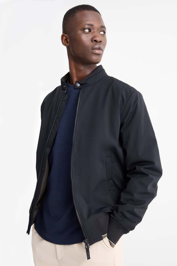 Heren - Blouson - gevoerd - waterafstotend - donkerblauw