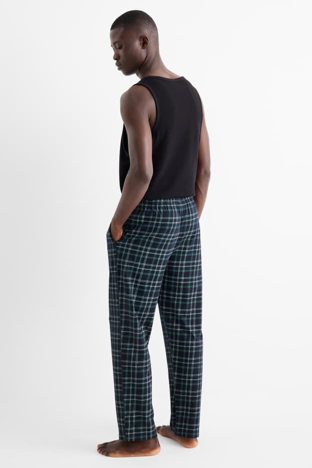 Bărbați - Multipack 2 perechi - pantaloni de pijama - verde închis