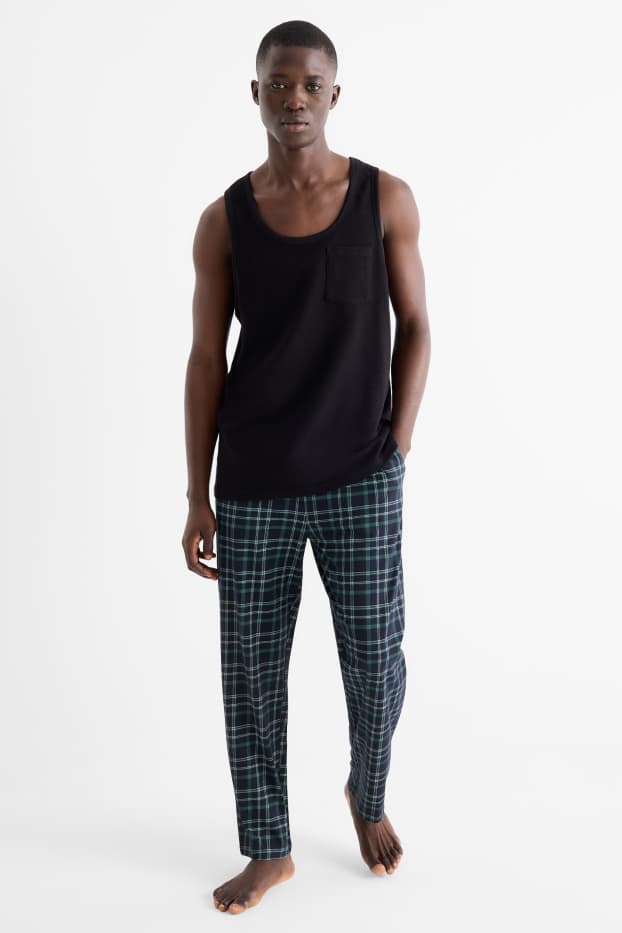 Bărbați - Multipack 2 perechi - pantaloni de pijama - verde închis