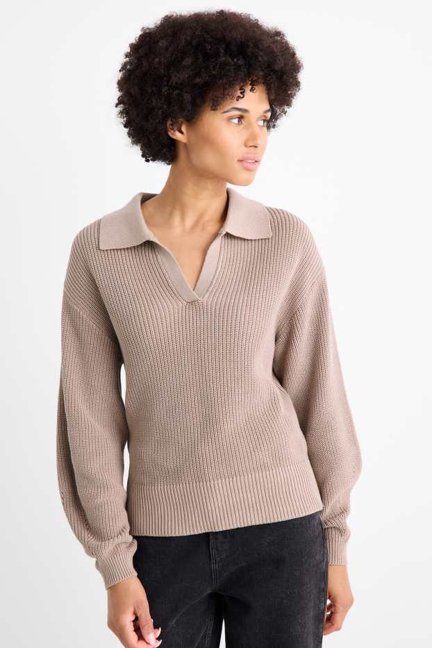 Femei - Pulover - reiat - taupe