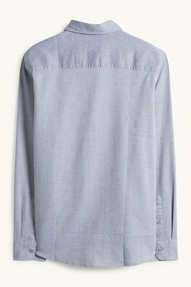 Herren - Hemd - Regular Fit - Kent - strukturiert - blau