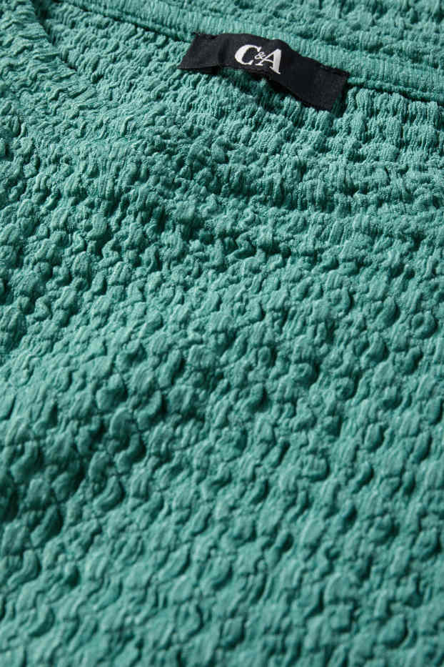 Femei - Tricou - regular fit - structurat - verde