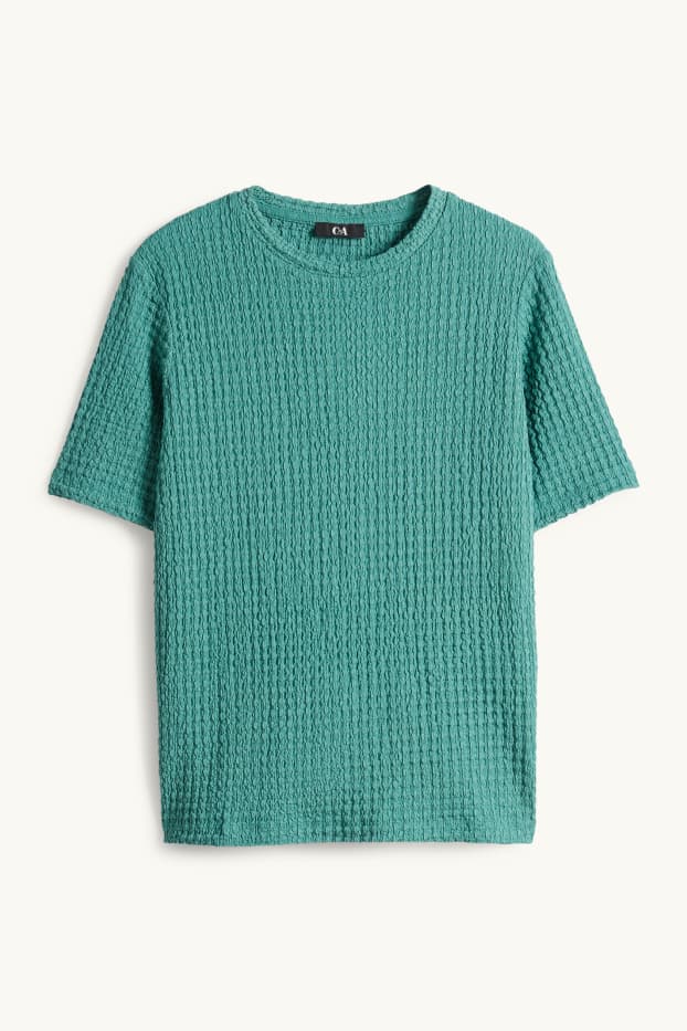 Femei - Tricou - regular fit - structurat - verde