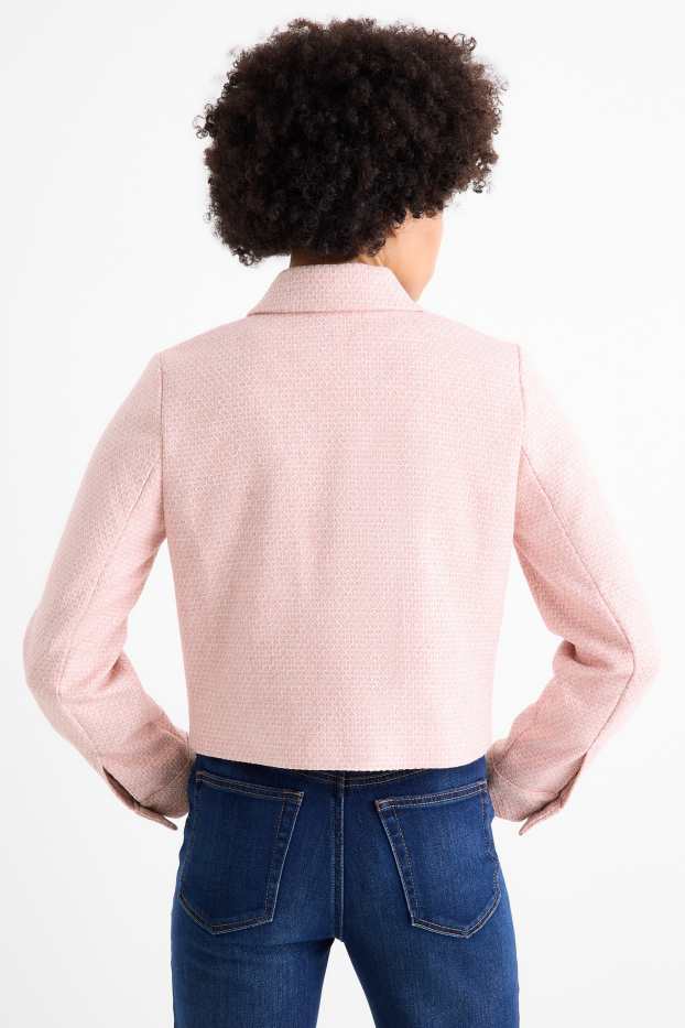 Dona - Blazer formal - relaxed fit - texturat - rosa