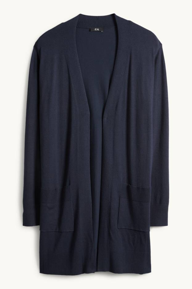 Women - Long cardigan - dark blue