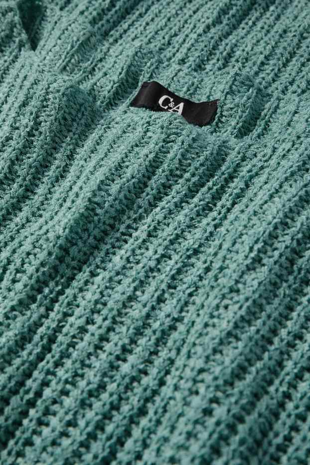 Femmes - Pull - finition côtelée - vert