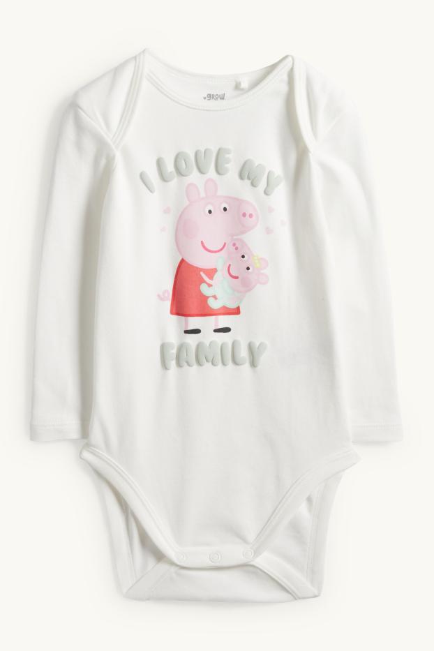 Baby: meisjes - Peppa Pig - rompertje - wit