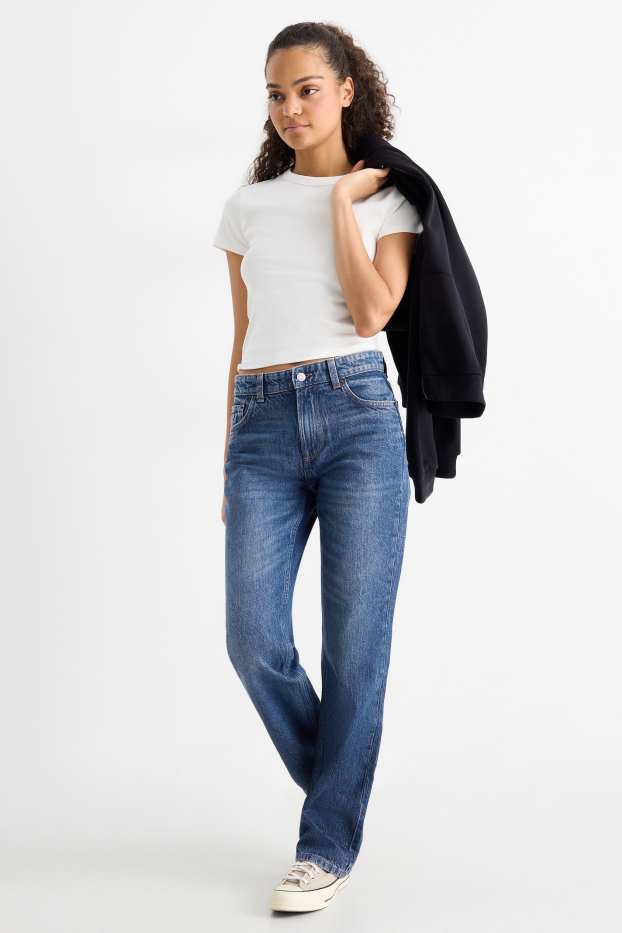 Dona - Straight Jeans - low waist - texà blau